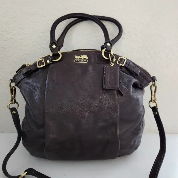 Euc Coach Madison Brown Leather Shoulder Bag Purse - Picture 3 of 15